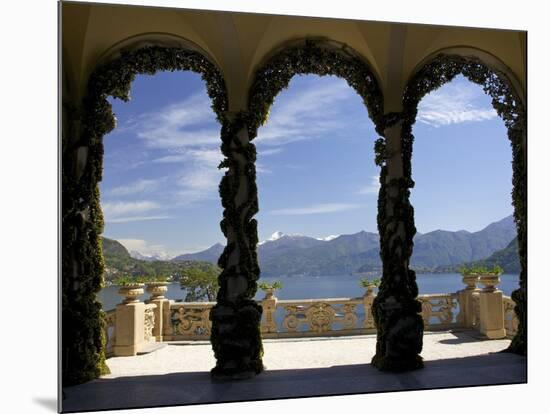 Loggia and Gardens of Villa del Balbianello on Punta di Lavedo, Lenno, Lake Como, Italy-Peter Barritt-Mounted Photographic Print