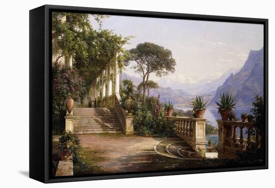 Loggia Fra Como-Carl Frederic Aagaard-Framed Stretched Canvas