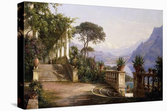 Loggia Fra Como-Carl Frederic Aagaard-Stretched Canvas