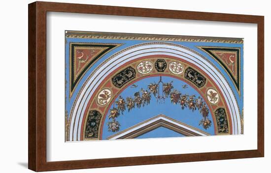 Loggia in the Vatican I (detail)-Raphael-Framed Art Print