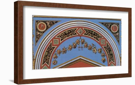 Loggia in the Vatican II (detail)-Raphael-Framed Art Print