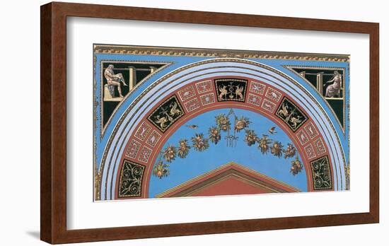 Loggia in the Vatican III (detail)-Raphael-Framed Art Print