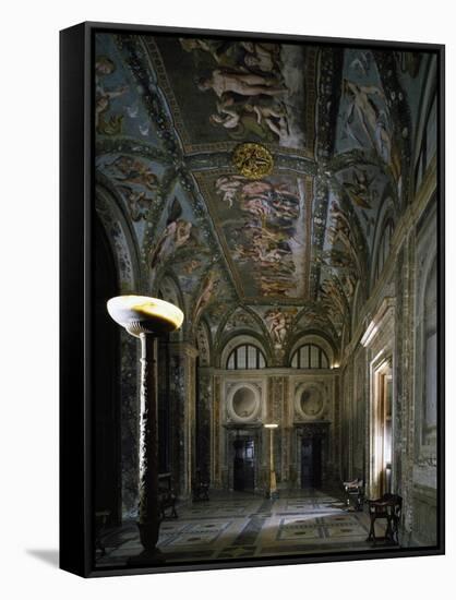 Loggia of Cupid and Psyche with Fresco Cycle Stories of Cupid and Psyche-Raffaello Sanzio-Framed Stretched Canvas