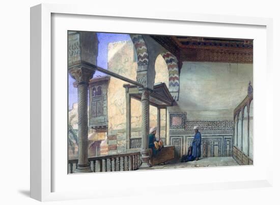 Loggia, Summer Reception, Memlook Radnau Bey's House, Cairo, 1870-Frank Dillon-Framed Giclee Print