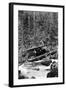 Logging Boat in a Tangle-Clark Kinsey-Framed Art Print