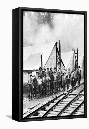 Logging Camp-Clark Kinsey-Framed Stretched Canvas