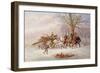 Logging in the Snow-Alexis De Leeuw-Framed Giclee Print