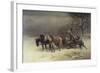 Logging in Winter-Heinrich Winter-Framed Giclee Print
