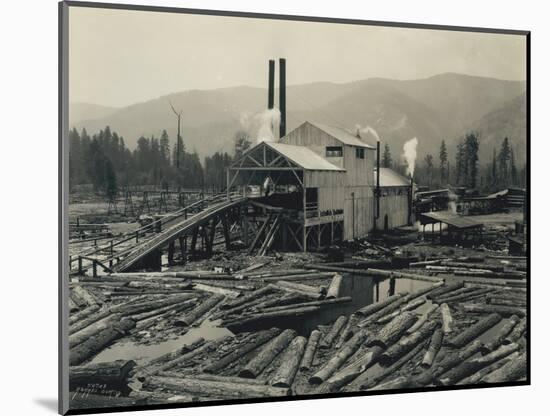 Logging Mill, Circa 1929-Asahel Curtis-Mounted Giclee Print