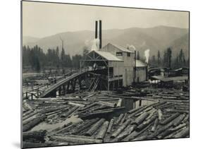 Logging Mill, Circa 1929-Asahel Curtis-Mounted Giclee Print