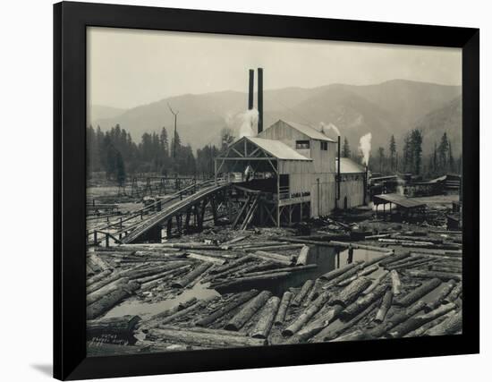 Logging Mill, Circa 1929-Asahel Curtis-Framed Giclee Print