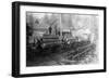 Logging Train Crossing the Yrestle near the Mill - Hilts, CA-Lantern Press-Framed Art Print