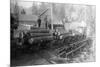 Logging Train Crossing the Yrestle near the Mill - Hilts, CA-Lantern Press-Mounted Art Print