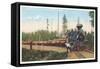 Logging Train in the Northwest-null-Framed Stretched Canvas