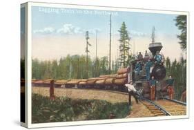 Logging Train in the Northwest-null-Stretched Canvas