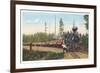 Logging Train in the Northwest-null-Framed Premium Giclee Print