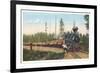 Logging Train in the Northwest-null-Framed Premium Giclee Print