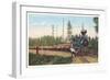 Logging Train in the Northwest-null-Framed Art Print