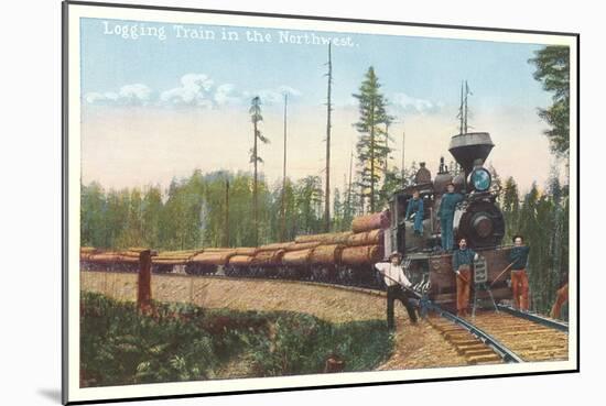 Logging Train in the Northwest-null-Mounted Art Print