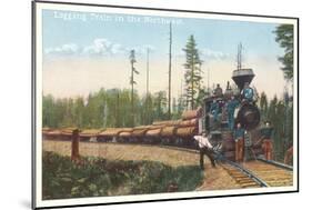 Logging Train in the Northwest-null-Mounted Art Print