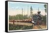 Logging Train in the Northwest-null-Framed Stretched Canvas