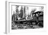 Logging Train-Clark Kinsey-Framed Art Print