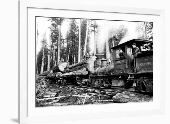 Logging Train-Clark Kinsey-Framed Premium Giclee Print