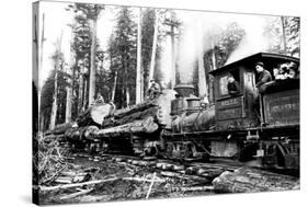 Logging Train-Clark Kinsey-Stretched Canvas