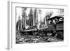 Logging Train-Clark Kinsey-Framed Art Print