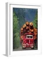 Logging Truck Loaded with Logs-David Nunuk-Framed Photographic Print