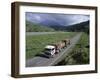 Logging Trucks on the Road Near Gisborne, East Coast, North Island, New Zealand-D H Webster-Framed Photographic Print