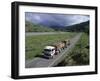 Logging Trucks on the Road Near Gisborne, East Coast, North Island, New Zealand-D H Webster-Framed Photographic Print