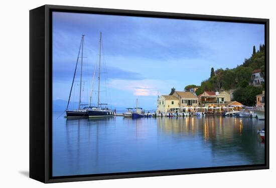 Loggos Harbour, Paxos, the Ionian Islands, Greek Islands, Greece, Europe-Neil Farrin-Framed Stretched Canvas