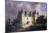 Logis Du Roi, King's Residence at Château D'Amboise, Built 15th Century, Painted C. 1840-Gustave Joseph Noel-Mounted Giclee Print