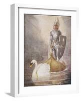 Lohengrin Arrives in a Boat Drawn by Elsa's Brother Godfrey-Norman Price-Framed Photographic Print