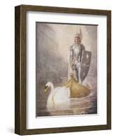 Lohengrin Arrives in a Boat Drawn by Elsa's Brother Godfrey-Norman Price-Framed Photographic Print