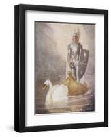 Lohengrin Arrives in a Boat Drawn by Elsa's Brother Godfrey-Norman Price-Framed Photographic Print