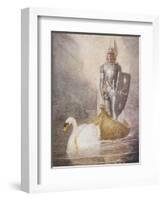 Lohengrin Arrives in a Boat Drawn by Elsa's Brother Godfrey-Norman Price-Framed Photographic Print