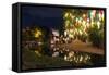 Loi Kratong Festival of Lights, Wat Phan Tao Temple, Chiang Mai, Thailand, Southeast Asia, Asia-Christian Kober-Framed Stretched Canvas