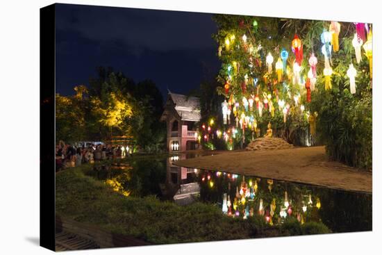 Loi Kratong Festival of Lights, Wat Phan Tao Temple, Chiang Mai, Thailand, Southeast Asia, Asia-Christian Kober-Stretched Canvas