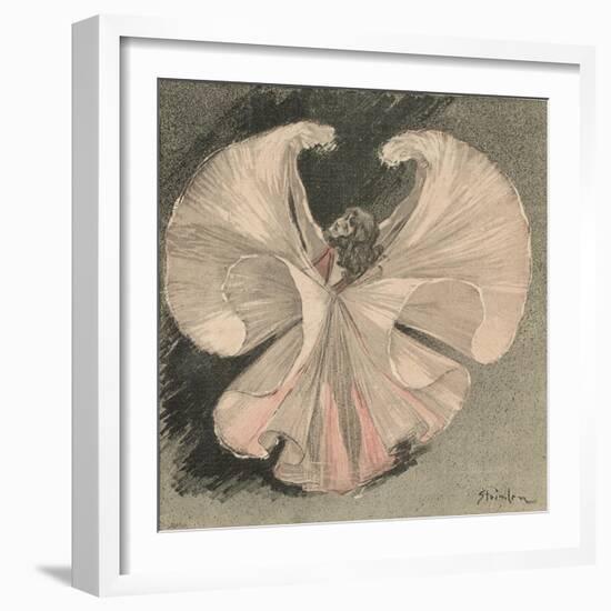 Loie Fuller (Mary Louise Fuller) American Dancer at the Folies Bergere Paris-Th?ophile Alexandre Steinlen-Framed Photographic Print