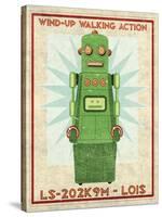 Lois Box Art Robot-John W Golden-Stretched Canvas