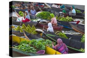 Lok Baintan Floating Market, Banjarmasin, Kalimantan, Indonesia-Keren Su-Stretched Canvas