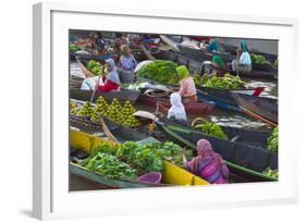 Lok Baintan Floating Market, Banjarmasin, Kalimantan, Indonesia-Keren Su-Framed Photographic Print