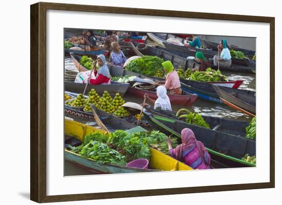 Lok Baintan Floating Market, Banjarmasin, Kalimantan, Indonesia-Keren Su-Framed Photographic Print