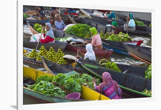 Lok Baintan Floating Market, Banjarmasin, Kalimantan, Indonesia-Keren Su-Framed Photographic Print