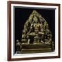 Lokesvara Bodhisattva Statue in Gilt Bronze from Province of Kashmir-null-Framed Giclee Print