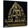 Lokesvara Bodhisattva Statue in Gilt Bronze from Province of Kashmir-null-Stretched Canvas