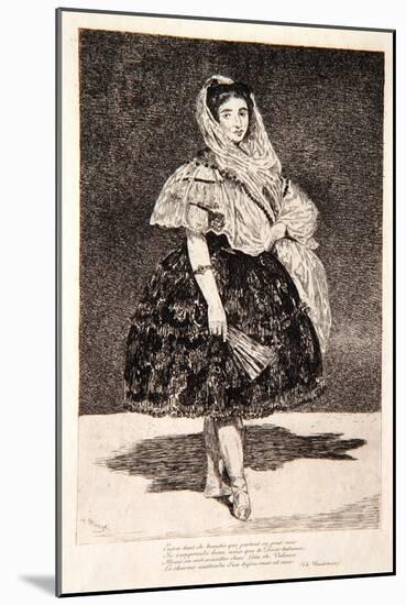 Lola De Valence, 1863-Edouard Manet-Mounted Giclee Print