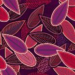 Abstract Background with Lilac Leaves-Lola Tsvetaeva-Art Print